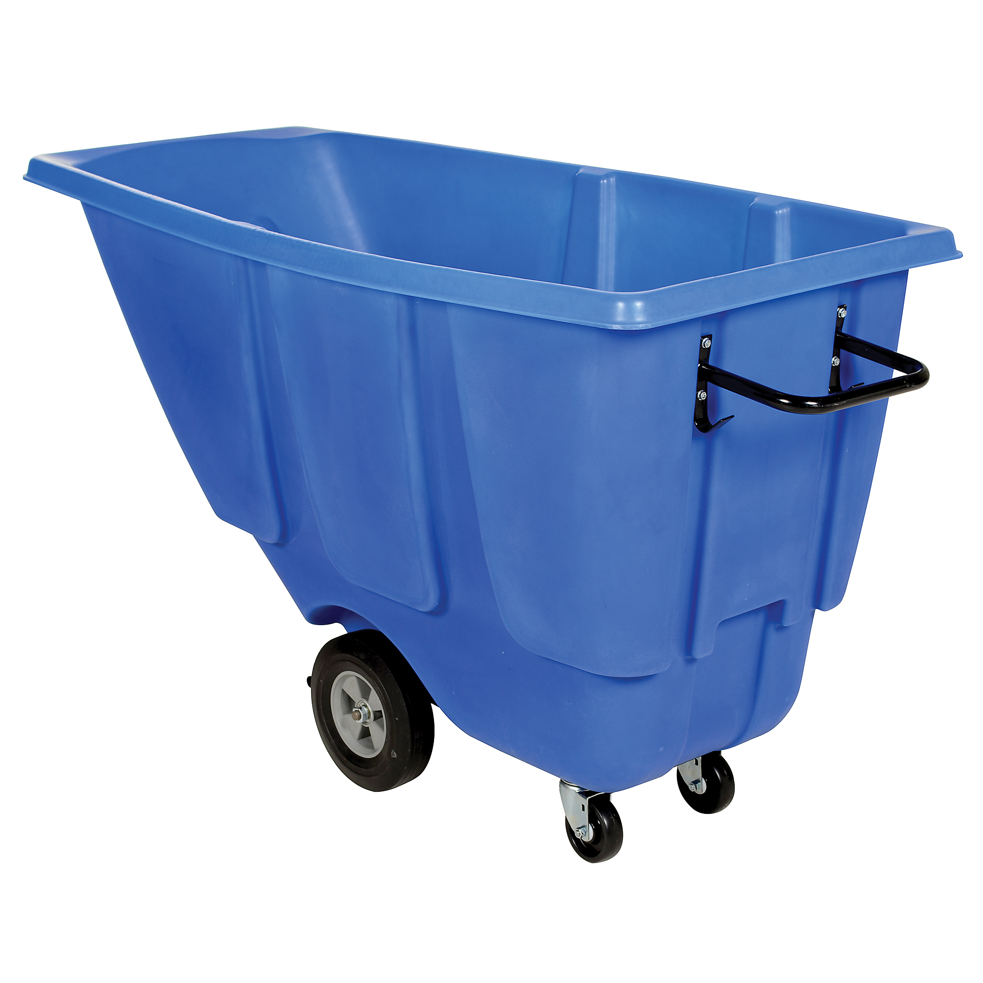 Vestil Plastic Light Duty Tilt Truck - 1/2 Cubic Yard, 450-Lb. Capacity, Blue, Model# TDT-50-LD-BLUE